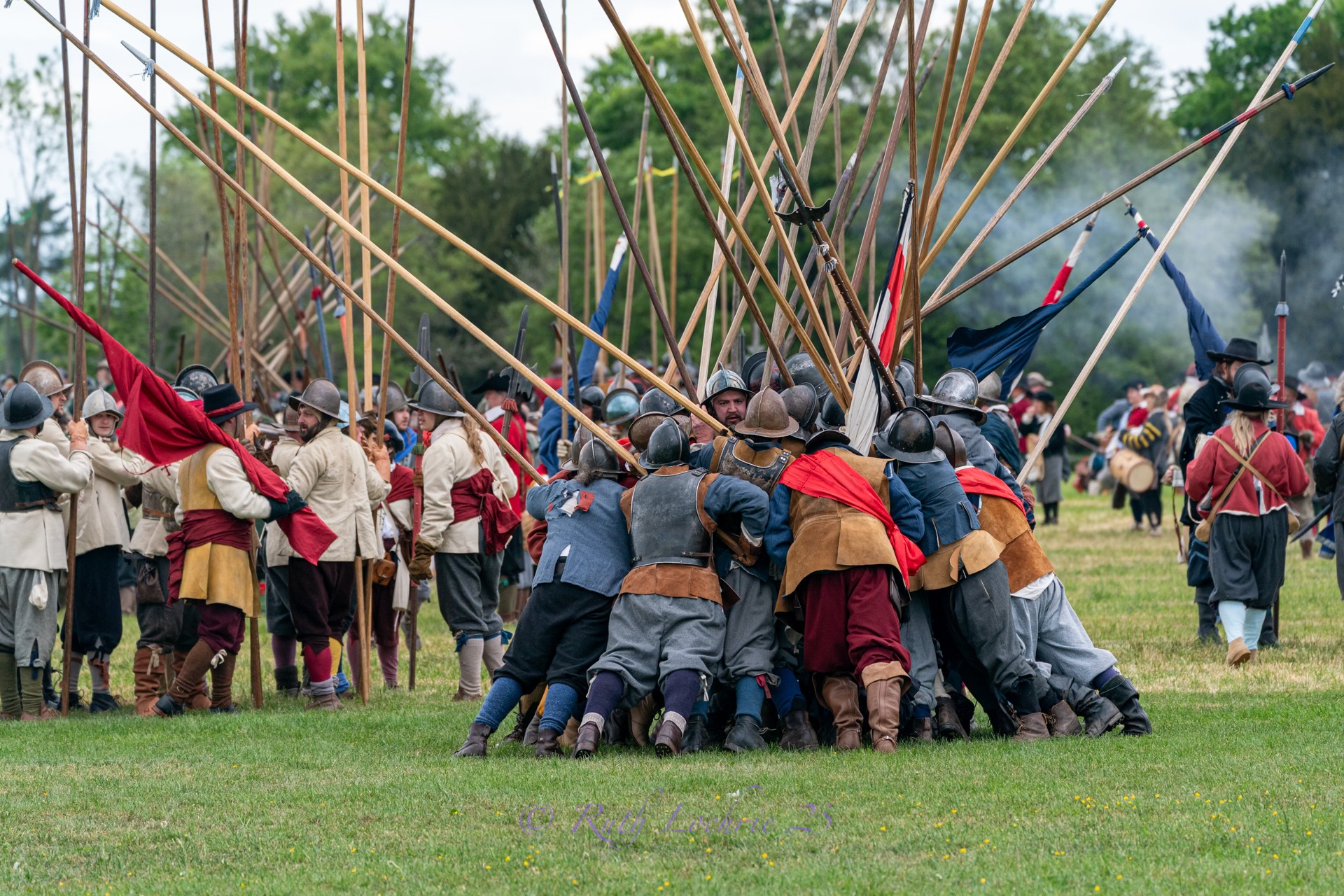 pike block on battlefield